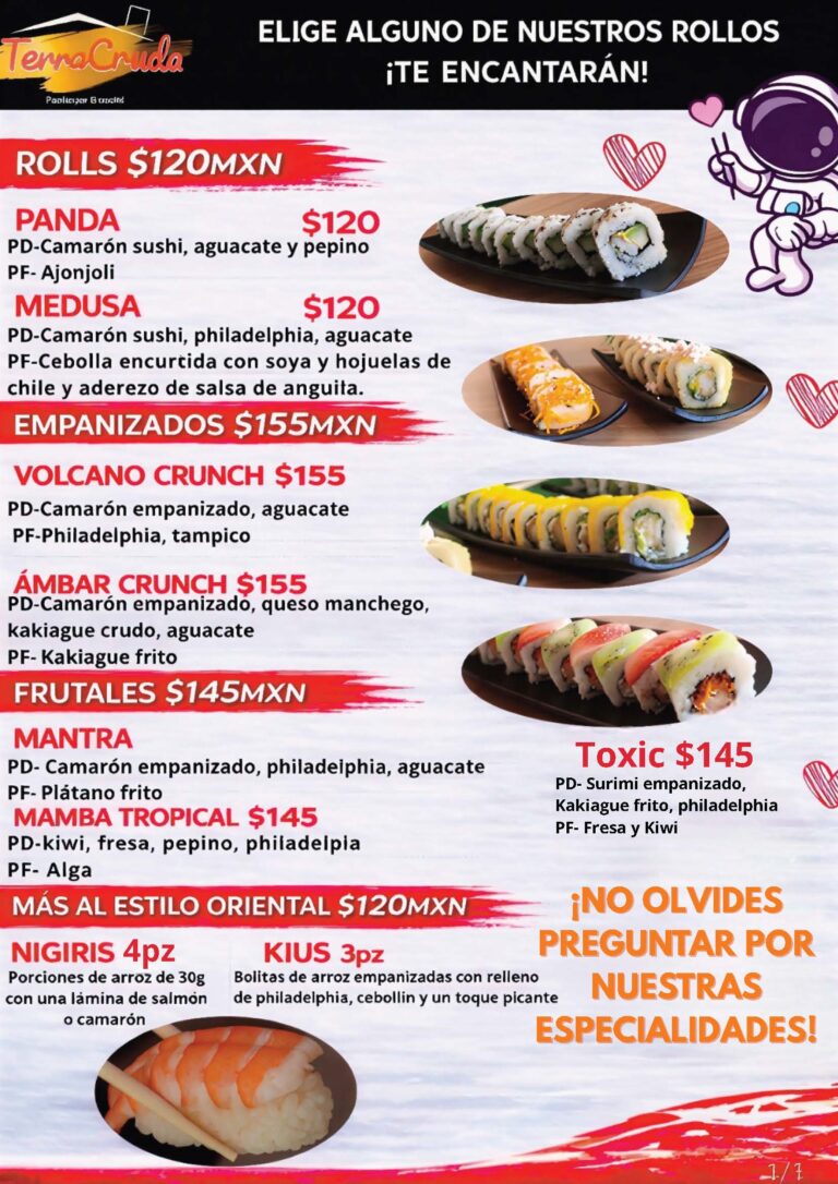 Menú terra sushi 1
